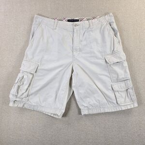 Tommy Hilfiger Cargo Shorts Mens 36 Beige Classic Fit Cotton